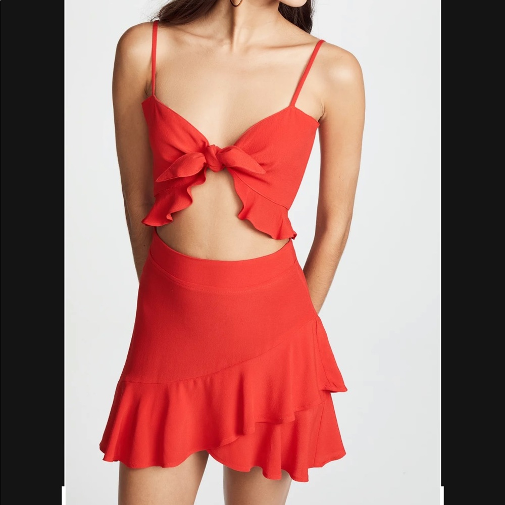 Red co-ord matching set